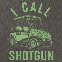 Funny Golfing I Call Shotgun Golf Cart Cotton Canvas Backpack