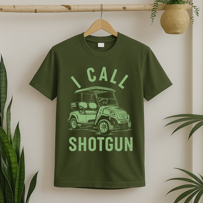 Funny Golfing I Call Shotgun Golf Cart T-Shirt