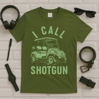 Funny Golfing I Call Shotgun Golf Cart T-Shirt