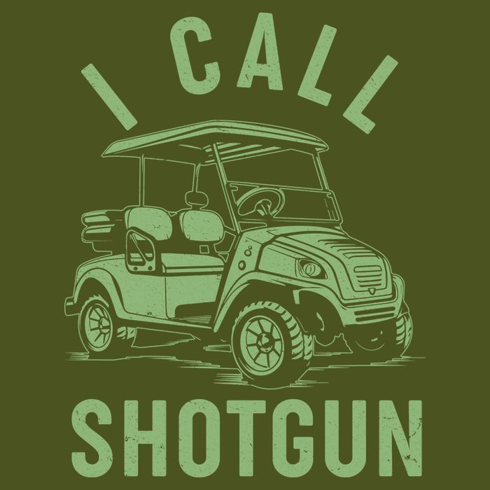Funny Golfing I Call Shotgun Golf Cart T-Shirt