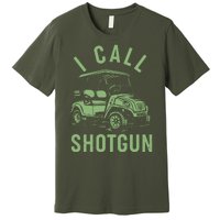 Funny Golfing I Call Shotgun Golf Cart Premium T-Shirt