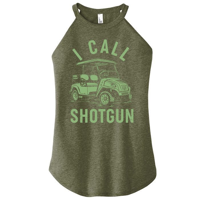 Funny Golfing I Call Shotgun Golf Cart Women's Perfect Tri Rocker Tank