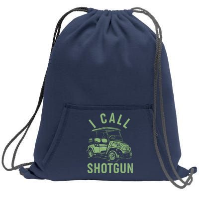 Funny Golfing I Call Shotgun Golf Cart Sweatshirt Cinch Pack Bag