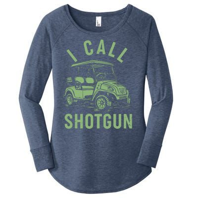 Funny Golfing I Call Shotgun Golf Cart Women's Perfect Tri Tunic Long Sleeve Shirt