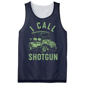 Funny Golfing I Call Shotgun Golf Cart Mesh Reversible Basketball Jersey Tank