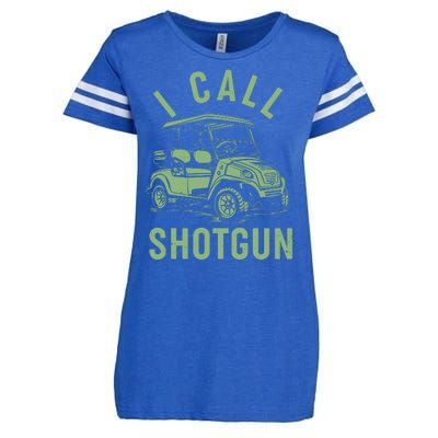 Funny Golfing I Call Shotgun Golf Cart Enza Ladies Jersey Football T-Shirt