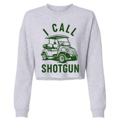 Funny Golfing I Call Shotgun Golf Cart Cropped Pullover Crew