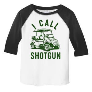 Funny Golfing I Call Shotgun Golf Cart Toddler Fine Jersey T-Shirt