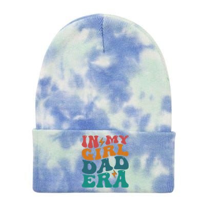 Funny Groovy In My Girlss Dad Era Tie Dye 12in Knit Beanie