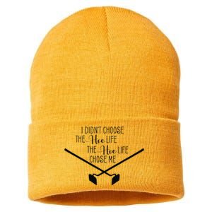 Funny Gardening I Didn't Choose the Hoe Life Sustainable Knit Beanie