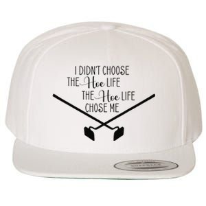 Funny Gardening I Didn't Choose the Hoe Life Wool Snapback Cap