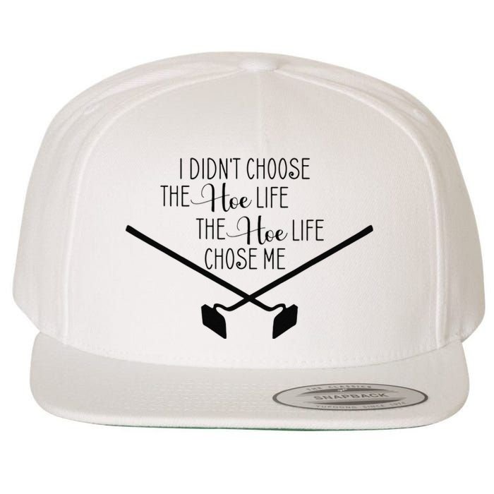 Funny Gardening I Didn't Choose the Hoe Life Wool Snapback Cap