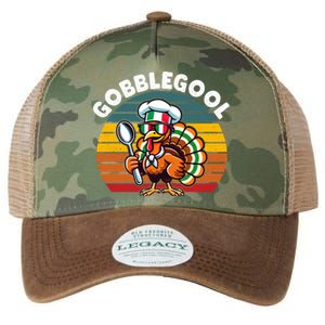 Funny Gobblegool Italian Gobble Turkey Day Fall Thanksgiving Long Sleeve Legacy Tie Dye Trucker Hat