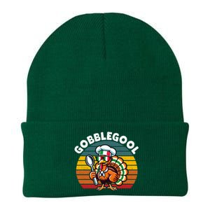 Funny Gobblegool Italian Gobble Turkey Day Fall Thanksgiving Long Sleeve Knit Cap Winter Beanie