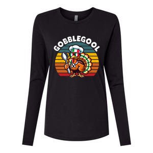 Funny Gobblegool Italian Gobble Turkey Day Fall Thanksgiving Long Sleeve Womens Cotton Relaxed Long Sleeve T-Shirt