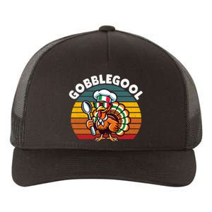 Funny Gobblegool Italian Gobble Turkey Day Fall Thanksgiving Long Sleeve Yupoong Adult 5-Panel Trucker Hat