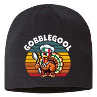 Funny Gobblegool Italian Gobble Turkey Day Fall Thanksgiving Long Sleeve Sustainable Beanie