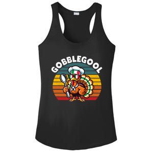 Funny Gobblegool Italian Gobble Turkey Day Fall Thanksgiving Long Sleeve Ladies PosiCharge Competitor Racerback Tank