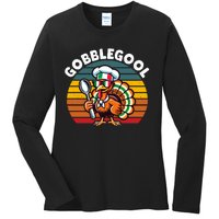 Funny Gobblegool Italian Gobble Turkey Day Fall Thanksgiving Long Sleeve Ladies Long Sleeve Shirt