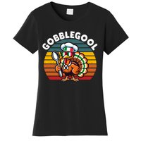 Funny Gobblegool Italian Gobble Turkey Day Fall Thanksgiving Long Sleeve Women's T-Shirt