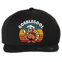 Funny Gobblegool Italian Gobble Turkey Day Fall Thanksgiving Long Sleeve Wool Snapback Cap