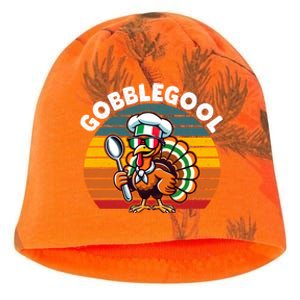 Funny Gobblegool Italian Gobble Turkey Day Fall Thanksgiving Long Sleeve Kati - Camo Knit Beanie