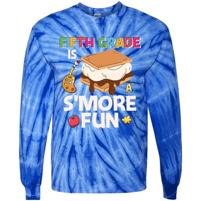 Fifth Grade Is Smore Fun Cute 5Th Grade Gift Tie-Dye Long Sleeve Shirt