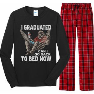 Funny Graduation I Graduated Can I Go Back To Bed Now Long Sleeve Pajama Set