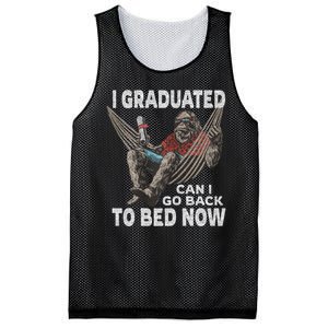 Funny Graduation I Graduated Can I Go Back To Bed Now Mesh Reversible Basketball Jersey Tank