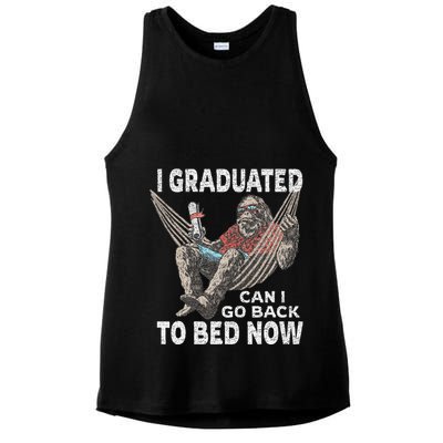 Funny Graduation I Graduated Can I Go Back To Bed Now Ladies PosiCharge Tri-Blend Wicking Tank