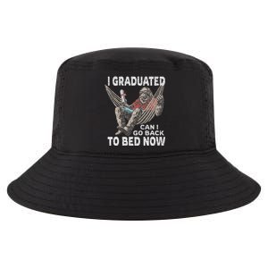 Funny Graduation I Graduated Can I Go Back To Bed Now Cool Comfort Performance Bucket Hat