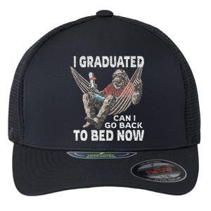 Funny Graduation I Graduated Can I Go Back To Bed Now Flexfit Unipanel Trucker Cap