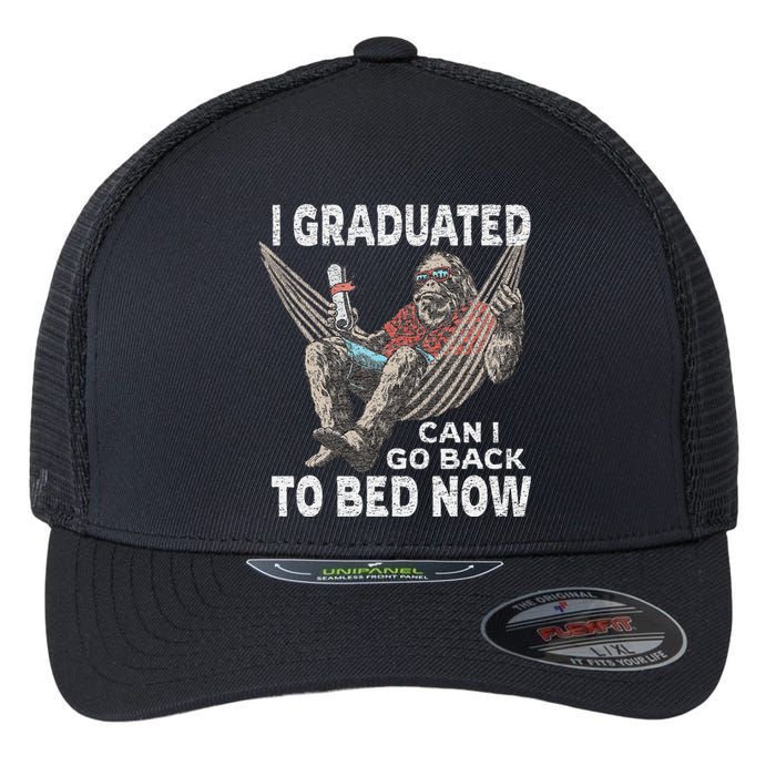 Funny Graduation I Graduated Can I Go Back To Bed Now Flexfit Unipanel Trucker Cap