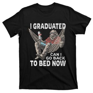 Funny Graduation I Graduated Can I Go Back To Bed Now T-Shirt