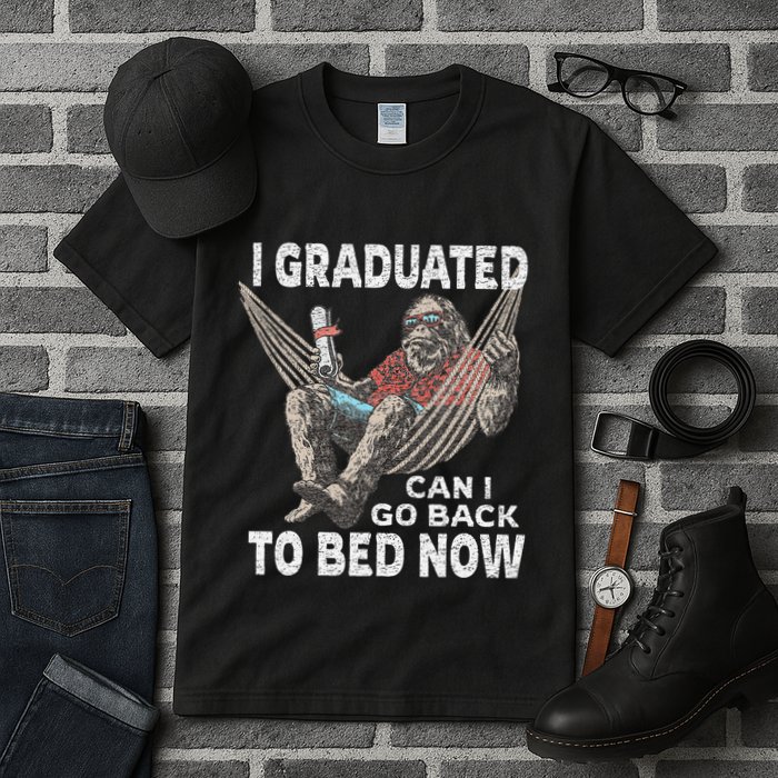 Funny Graduation I Graduated Can I Go Back To Bed Now Tall T-Shirt