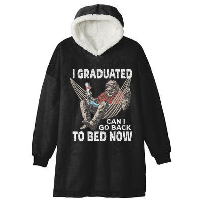 Funny Graduation I Graduated Can I Go Back To Bed Now Hooded Wearable Blanket
