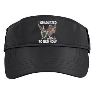 Funny Graduation I Graduated Can I Go Back To Bed Now Adult Drive Performance Visor