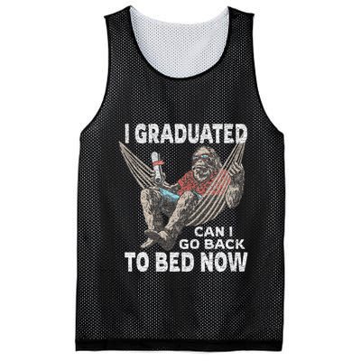 Funny Graduation I Graduated Can I Go Back To Bed Now Mesh Reversible Basketball Jersey Tank