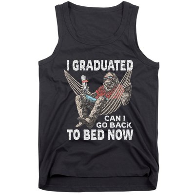 Funny Graduation I Graduated Can I Go Back To Bed Now Tank Top