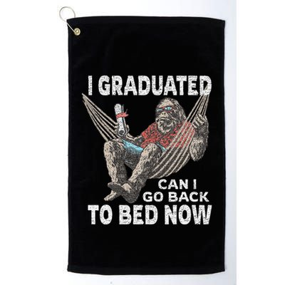 Funny Graduation I Graduated Can I Go Back To Bed Now Golf Towel