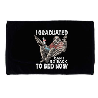Funny Graduation I Graduated Can I Go Back To Bed Now Microfiber Hand Towel