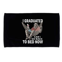 Funny Graduation I Graduated Can I Go Back To Bed Now Microfiber Hand Towel