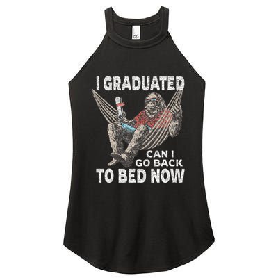 Funny Graduation I Graduated Can I Go Back To Bed Now Women's Perfect Tri Rocker Tank