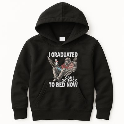 Funny Graduation I Graduated Can I Go Back To Bed Now Kids Hoodie