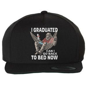 Funny Graduation I Graduated Can I Go Back To Bed Now Wool Snapback Cap