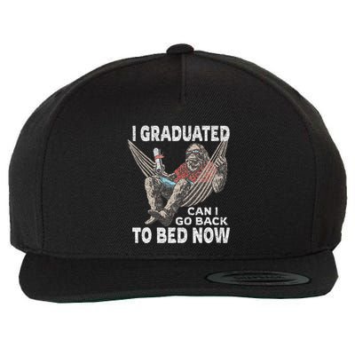 Funny Graduation I Graduated Can I Go Back To Bed Now Wool Snapback Cap