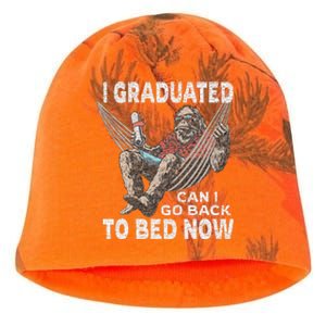 Funny Graduation I Graduated Can I Go Back To Bed Now Kati - Camo Knit Beanie