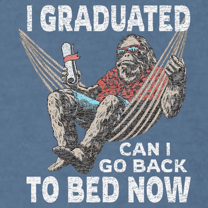 Funny Graduation I Graduated Can I Go Back To Bed Now Garment-Dyed Sweatshirt
