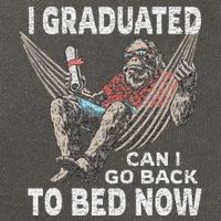 Funny Graduation I Graduated Can I Go Back To Bed Now Cotton Canvas Backpack