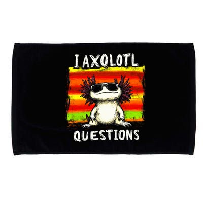 Funny Graphic I Axolotl Questions Microfiber Hand Towel